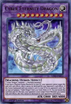 Cyber Eternity Dragon - LED3-EN012 - Ultra Rare - 1st Edition Yugioh - Image 1