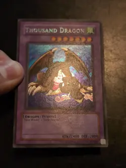 Yu-Gi-Oh! SECRET RARE CARD THOUSAND DRAGON MRD-143 1996 VINTAGE PRINT NM/VLP - Image 2