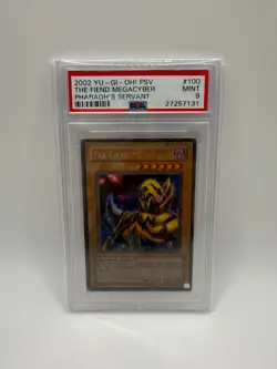 2002 YU-GI-OH! THE FIEND MEGACYBER  (PSV-100 PHARAOH'S SERVANT) PSA 9 MINT - Image 5