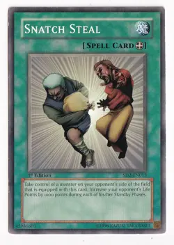 Yu-Gi-Oh! Snatch Steal Common SD2-EN013 Moderately Played 1st Edition - Image 3