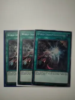 3x Yu-Gi-Oh World Legacy Succession MP19-EN038 Secret Rare 1st Edition NM - Image 1