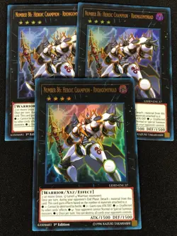 Yugioh Number 86: Heroic Champion Rhongomyniad LEHD-ENC37 1ST ULTRA x3 (NM) - Image 1