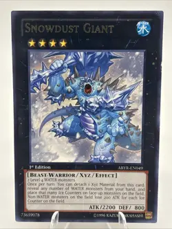 YuGiOh Card Snowdust Giant ABYR-EN049 1st Edition Rare Collectable Trading Game - Image 1