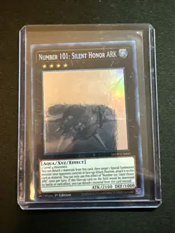 YUGIOH TCG NUMBER 101 SILENT HONOR ARK LED9-EN000 GHOST RARE 1ST EDITION - Image 3