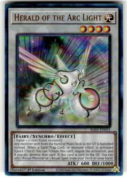 Yugioh! 1x Herald of the Arc Light RA01-EN031 Ultimate Rare 1st Ed NM - Image 3