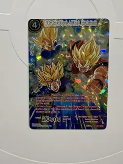 SS Son Goku Vegeta Trunks, Triple Combination BT19-011 SPR	Dragon Ball Card Engl - Image 3