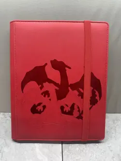 Ultra Pro Pokemon TCG Charizard 9 Pocket Leather Binder Red 360 Card Capacity - Image 1