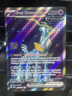 PokÃ©mon TCG Iron Crown EX Temporal Forces 191/162 Ultra Rare Full Art Holo Card - Image 1