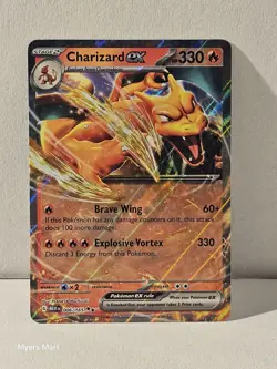 PokÃ©mon Charizard EX Holo English Double Rare Card 006/165 Scarlet & Violet 151 - Image 1