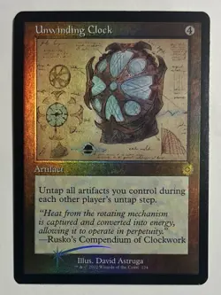 MTG:  Commander Legends The Brotherâ€™s War Retro Artifacts Unwinding Clock Foil  - Image 1
