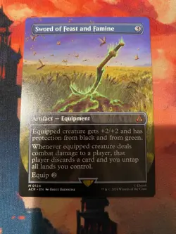 MTG Assassins Creed Sword of Feast and Famine Borderless - Image 1