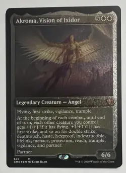 MTG: Commander Legends Akroma, Vision Of Ixidor Mythic Foil Etched CMR 547 A - Image 1