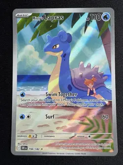 Pokemon Destined Rivals Misty's Lapras 194/182 Illustration Rare - Image 1