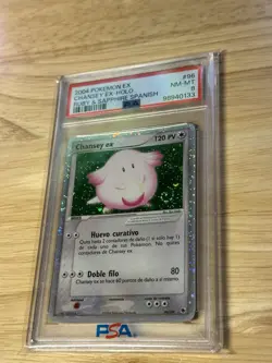 Pokemon EX Ruby & Sapphire Chansey ex 96/109 Holo SWIRL Spanish PSA 8 - Image 3