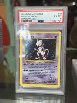 1999 POKEMON GAMEMEWTWO-HOLO SHADOWLESSPSA#10EX-MT6115301794 - Image 1