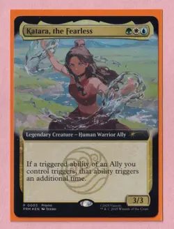 2025 SDCC Katara, the Fearless Avatar MTG Magic The Gathering Promo Card IN HAND - Image 1