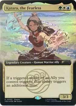 2025 SDCC Katara, the Fearless Avatar MTG Magic The Gathering Promo Card IN HAND - Image 1