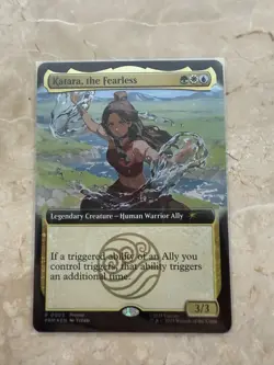 2025 SDCC Katara, the Fearless Avatar MTG Magic The Gathering Promo Card IN HAND - Image 1