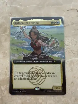 2025 SDCC Katara, the Fearless Avatar MTG Magic The Gathering Promo Card IN HAND - Image 3