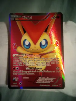 Full Art Victini 98/101 Noble Victories Holo Foil RARE Pokemon Card NM Condition - Image 2