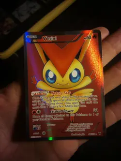 Full Art Victini 98/101 Noble Victories Holo Foil RARE Pokemon Card NM Condition - Image 4