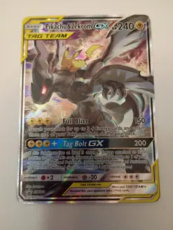 Pikachu & Zekrom Tag Team GX SM168 Alternate Full Art Holo Promo Pokemon Card  - Image 1