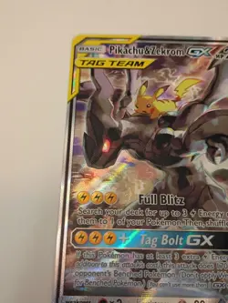 Pikachu & Zekrom Tag Team GX SM168 Alternate Full Art Holo Promo Pokemon Card  - Image 4