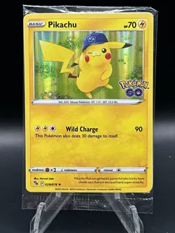 Pikachu 28/78 PokÃ©mon Go Set Holographic Rare PokÃ©mon Card TCG 2022 - SEALED - Image 1