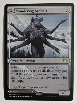 MTG: Strixhaven Wandering Archaic Rare Regular STX 006/275 - Image 1