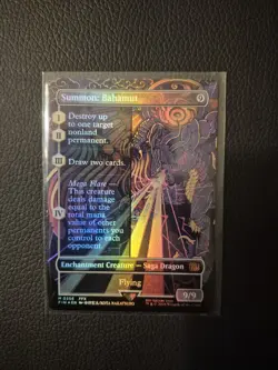 MTG Summon: Bahamut Borderless Foil Mythic Rare Final Fantasy - Image 1