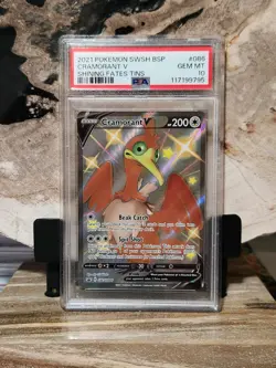 Pokemon PSA 10 GEM MINT Cramorant V SWSH086 Black Star Promo - Image 1