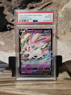Pokemon PSA 10 GEM MINT Sylveon V SWSH202 Black Star Promo - Image 1