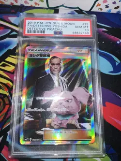PSA 10 Detective Yoshida 025/024 Holo Detective Pikachu Japanese Pokemon TCG - Image 1