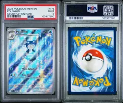 2023 Pokemon Mew en 176 Poliwhirl Illustration Rare PSA 9 Mint PokÃ©mon TCG 151 - Image 3