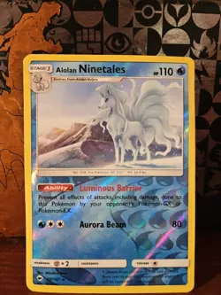 Pokemon SM Burning Shadows - 28/147 ALOLAN NINETALES, Reverse Holo Rare  - Image 1