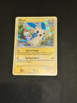 Minun HGSS17 Black Star Promo Cracked Ice Holo HeartGold SoulSilver Pokemon TCG - Image 1