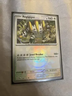 Regigigas 086/131 Master Ball Reverse Holo Pokemon Card Prismatic Evolutions NM - Image 2