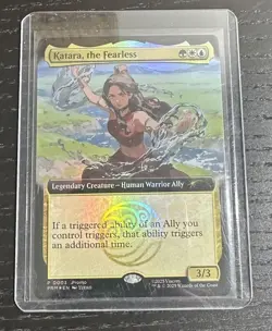 SDCC 2025 Magic The Gathering X Avatar Katara The Fearless Promo Card IN HAND - Image 1