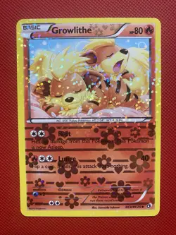 Growlithe RC4/RC25 Legendary Treasures: Radiant Collection Holo Pokemon Card TCG - Image 2