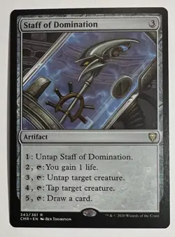 MTG: Commander Legends Staff Of Domination Rare Regular CMR 343/361 - Image 1
