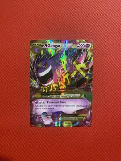 M Gengar EX Gold Secret Rare 121/119 XY-Phantom Forces Holo Pokemon Card TCG - Image 1