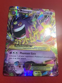 M Gengar EX Gold Secret Rare 121/119 XY-Phantom Forces Holo Pokemon Card TCG - Image 6