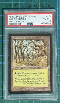Magic The Gathering: Gaea's Cradle - Urza's Saga - MTG PSA 8 - Image 1