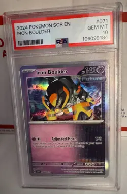 2024 Pokemon Secret Rare English Iron Boulder 071/142 PSA 10 GEM MT - Image 1