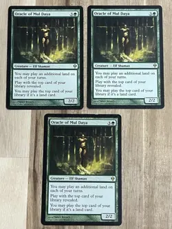 Awesome Magic The Gathering MTG Card Oracle Of Mul Daya X3 172/249 LP - Image 1