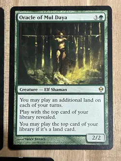 Awesome Magic The Gathering MTG Card Oracle Of Mul Daya X3 172/249 LP - Image 3
