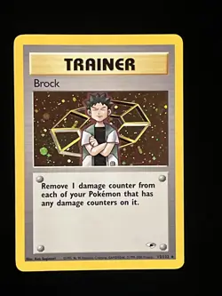 Brock 15/132 Holo Rare Trainer 2000 Pokemon Gym Challenge - Image 1