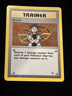 Brock 15/132 Holo Rare Trainer 2000 Pokemon Gym Challenge - Image 2