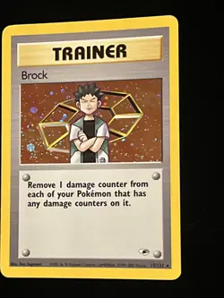 Brock 15/132 Holo Rare Trainer 2000 Pokemon Gym Challenge - Image 5
