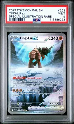 2023 POKEMON PAL EN-PALDEA EVOLVED SPECIAL ILLUSTRATION RARE TING-LU EX PSA 9 - Image 1